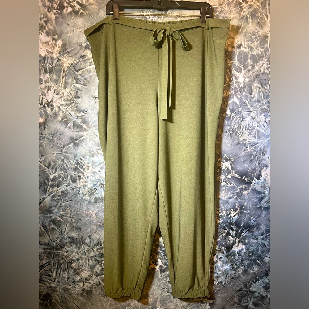 C EST. 1946 green stretch trouser jogger utility slacks track pant